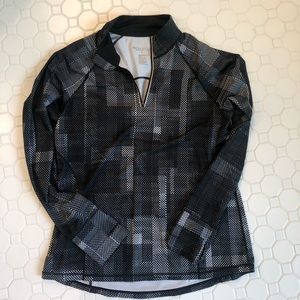 Black and White Workout Quarter-Zip